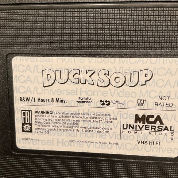 Duck Soup Marx Brothers Collection VHS Movie Comedy - Picture 9 of 11